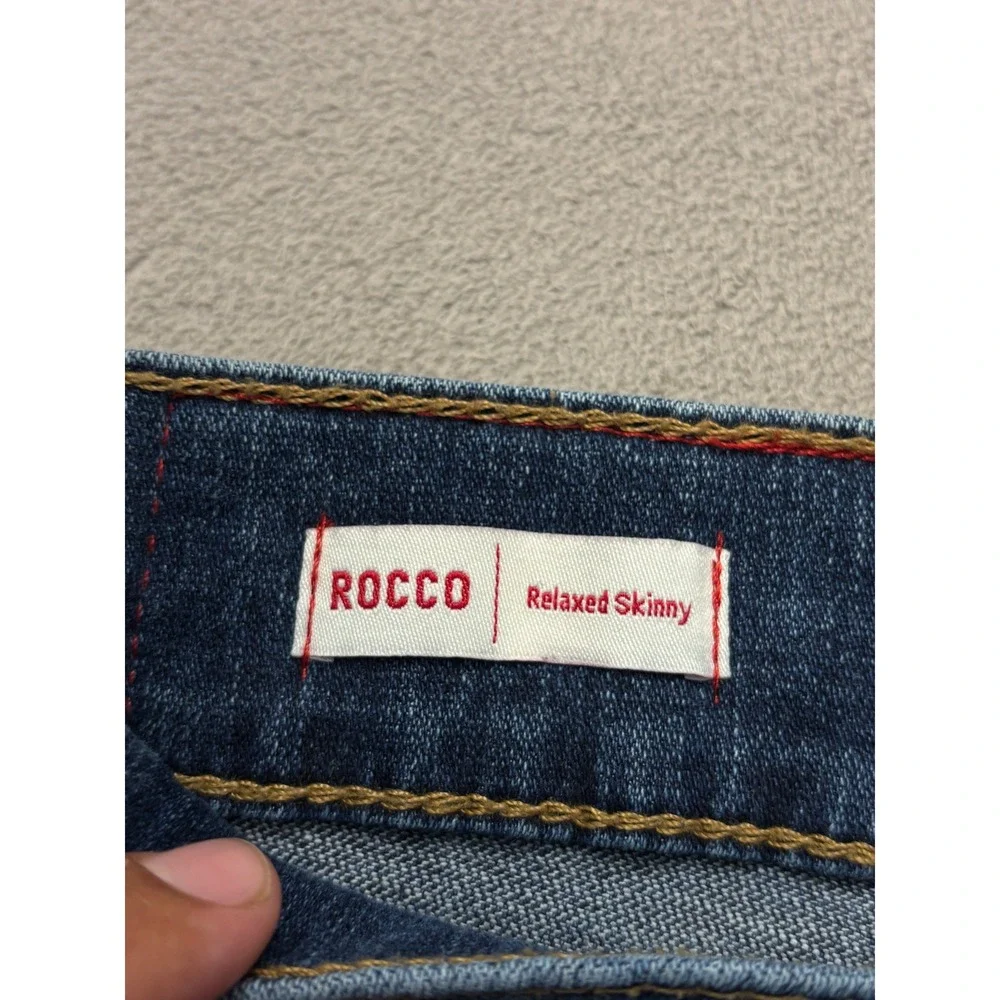 True Religion Rocco Relaxed Skinny Jeans Dark Indigo Blue Mens Denim Size 32 NEW